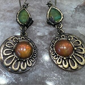 Lucky Brand Vintage Jeweled Drop Earrings.